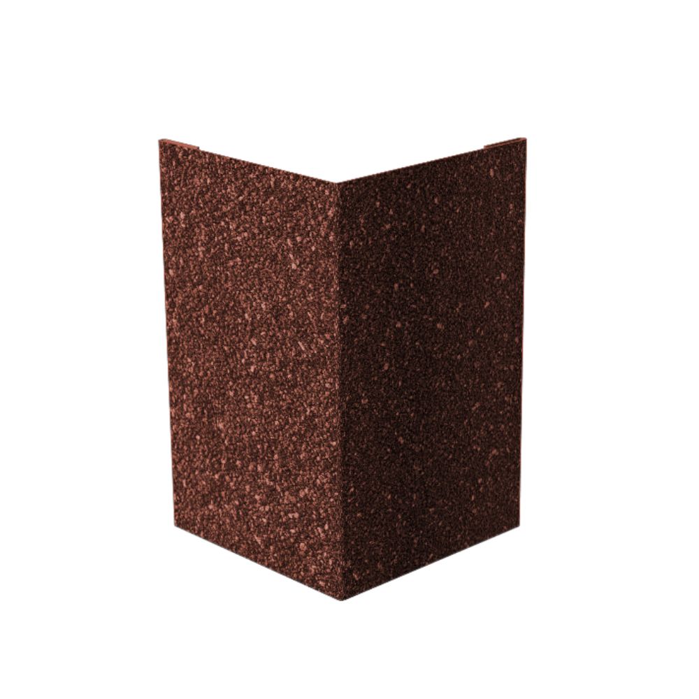 Угол внешний металлический Docke 1250х50х50 мм с базальтовой посыпкой цвета Красный