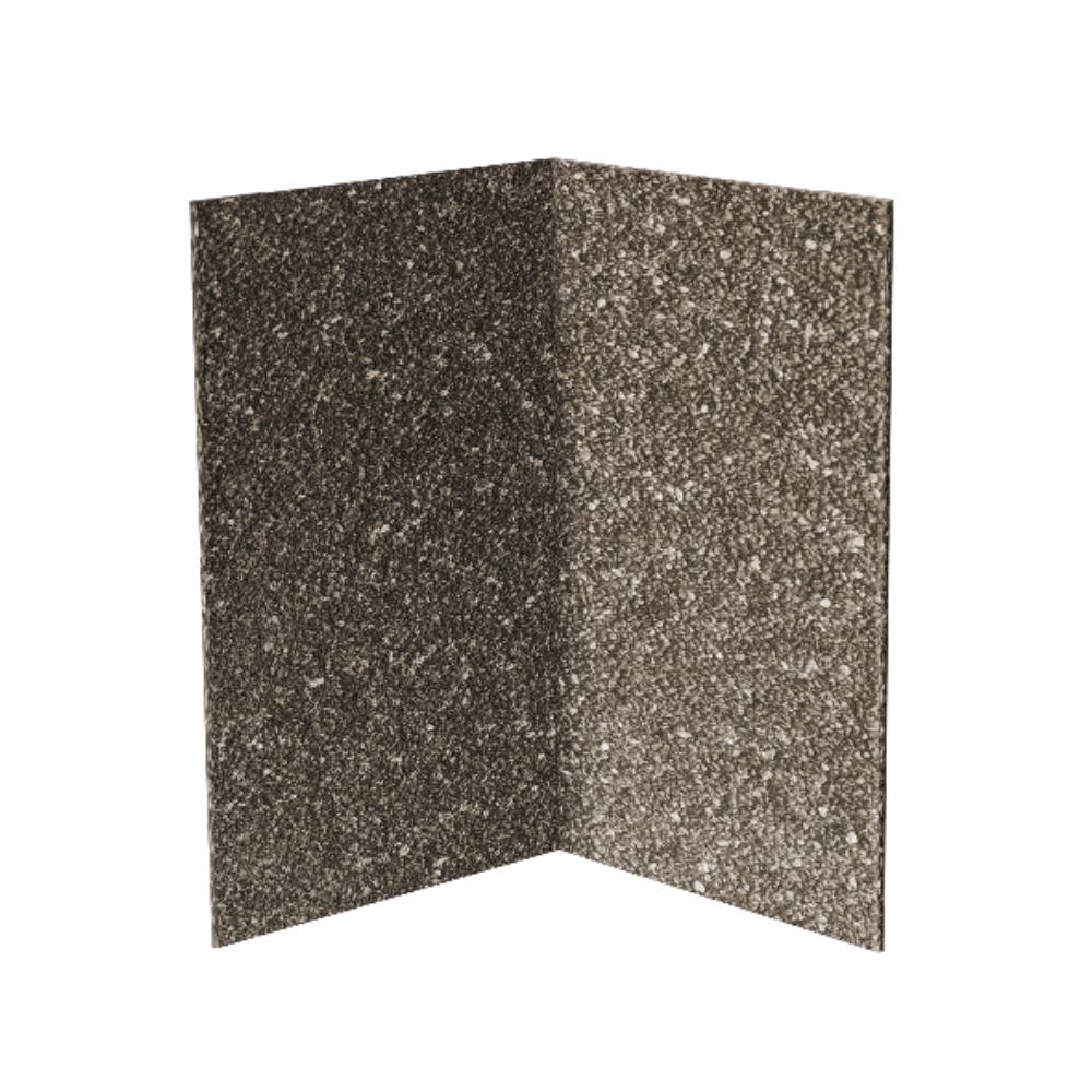 Угол внутренний металлический Docke 1250х50х50 мм с базальтовой посыпкой цвета Янтарный