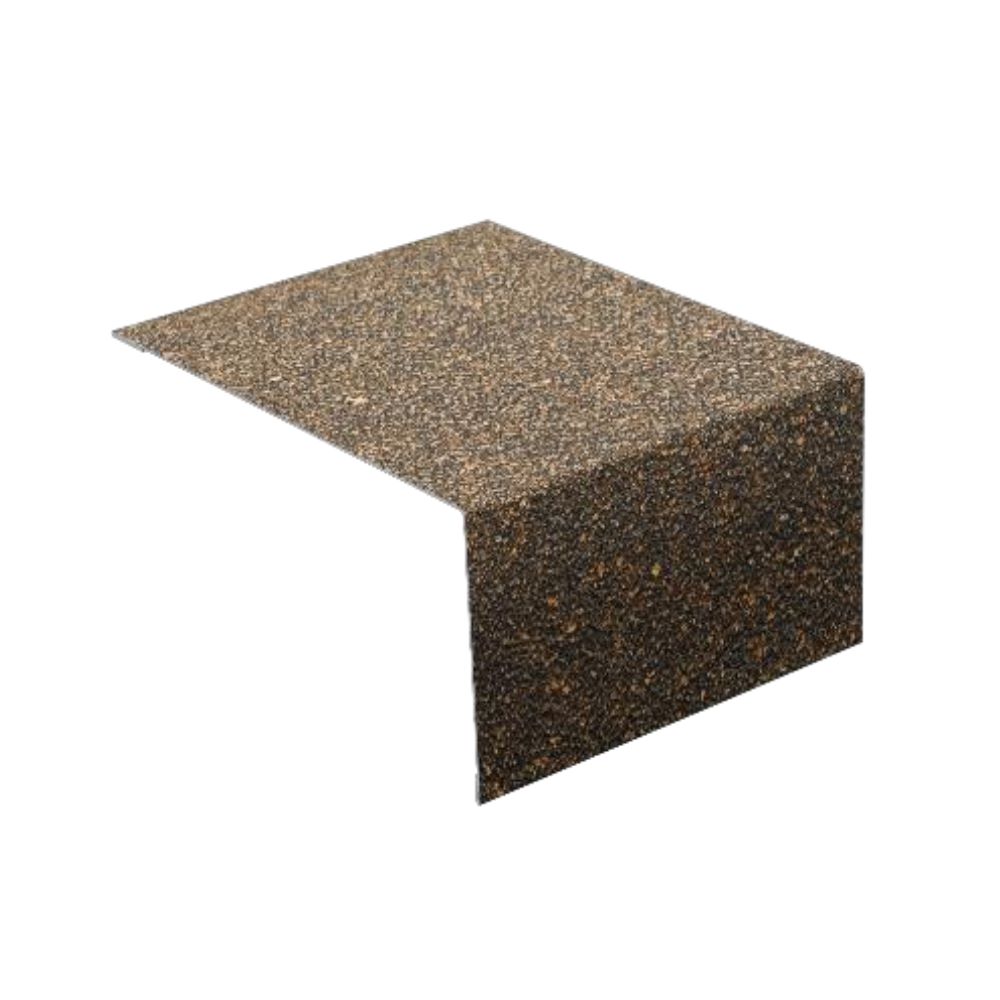 Наличник металлический Docke 1250х100х50 мм с базальтовой посыпкой для фасада цвета Янтарный