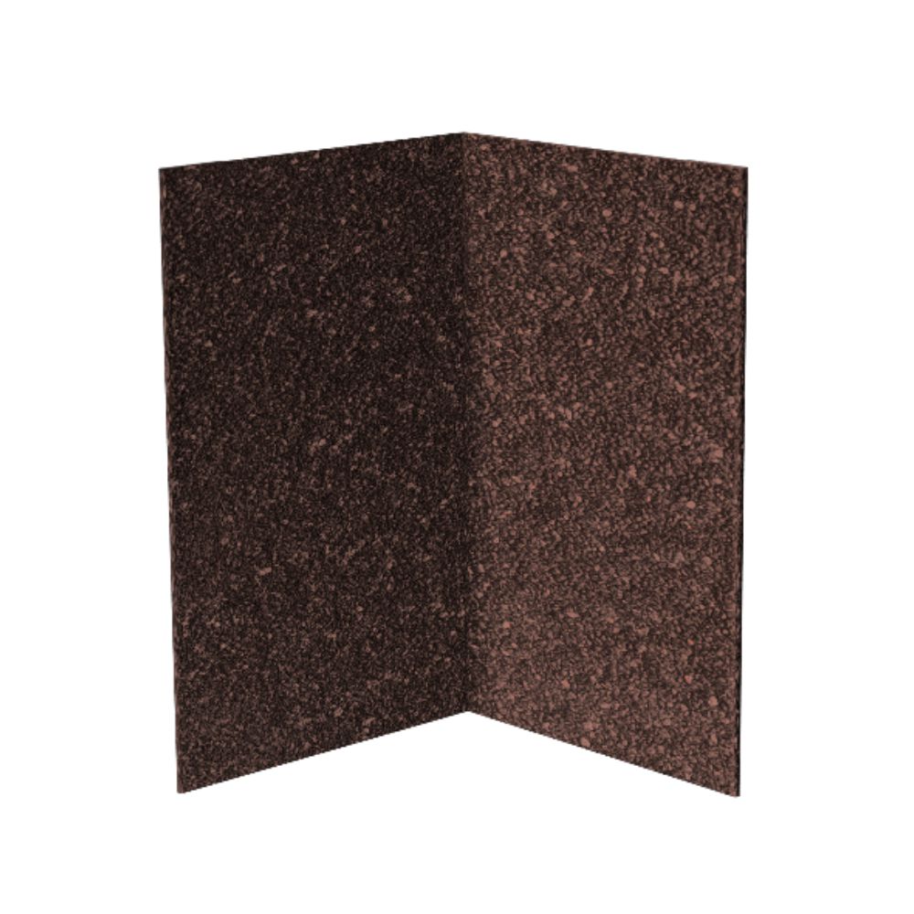 Угол внутренний металлический Docke 1250х50х50 мм с базальтовой посыпкой цвета Рубин