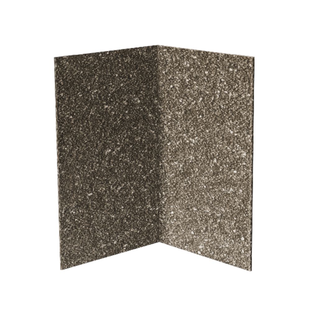 Угол внутренний металлический Docke 1250х50х50 мм с базальтовой посыпкой цвета Вагаси