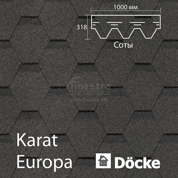 Гибкая черепица Docke PIE EUROPA KARAT 3м2/уп