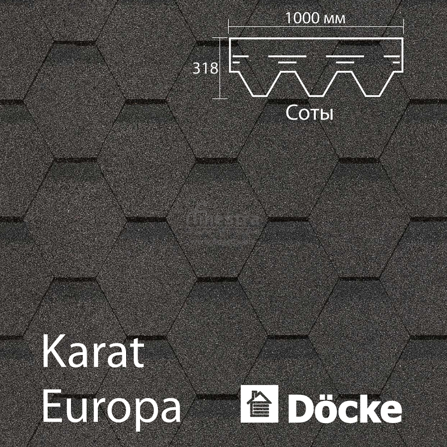 Гибкая черепица Docke PIE EUROPA KARAT 3м2/уп