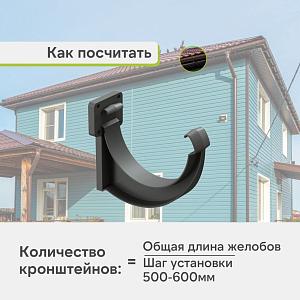 Docke ЛЮКС Кронштейн желоба ПВХ  — Шоколад