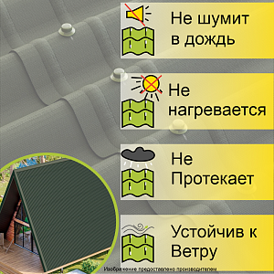 Купить Лист Ондулин SMART (0.95х1.95 м) Зеленый в Иркутске
