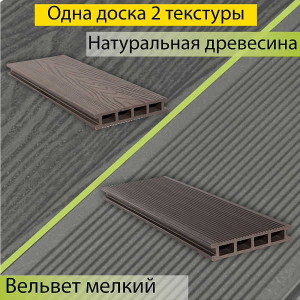 Террасная доска CM Decking VINTAGE пустотелая 4000х140х25мм Wenge (Венге)