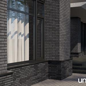 Купить Облицовочная плитка Uniceramix DF 240х52х12мм 64шт/м2 UX15 Black Iron в Иркутске