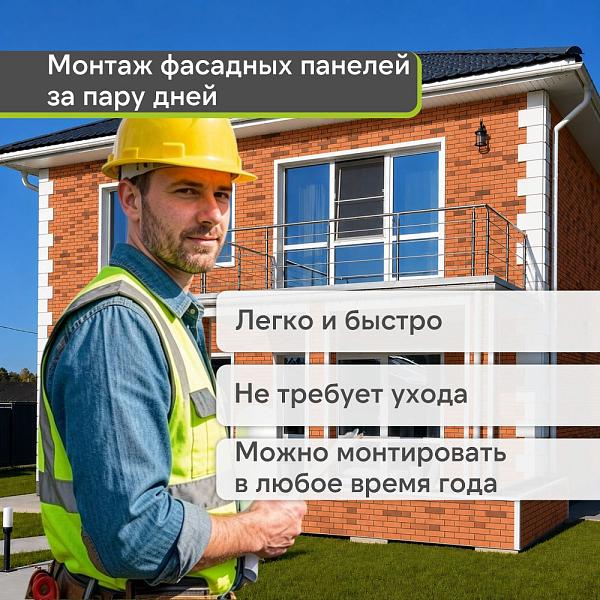 Панель Docke ПРЕМИУМ ФЛЕМИШ 1183x443мм 0.46м2 Красный жженый
