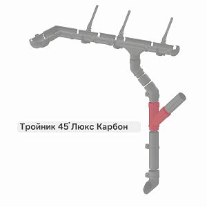 Docke ЛЮКС Тройник 45°  — Графит