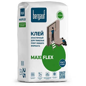 Купить Клей эластичный для тяжелых плит любого формата Maxiflex, 25кг, Bergauf в Иркутске