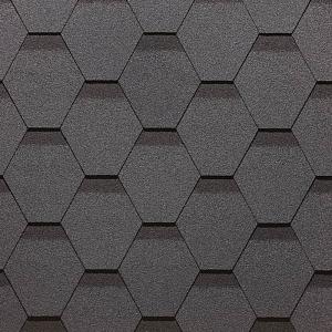 Купить Гибкая черепица Docke PIE STANDARD коллекция Сота 3м2/уп Серый в Хабаровске