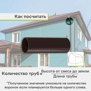 Docke СТАНДАРТ Труба водосточная 80х3000мм  — Темно-коричневый