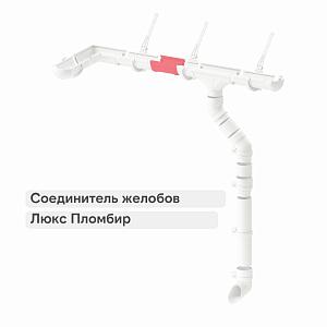 Docke ЛЮКС Соединитель желобов  — Пломбир