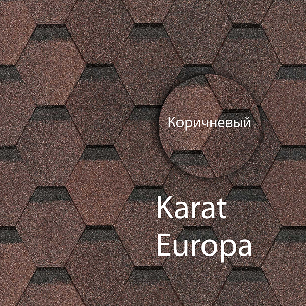 Гибкая черепица Docke ЕВРОПА КАРАТ 3м2/уп  Коричневый (Снято с производства)